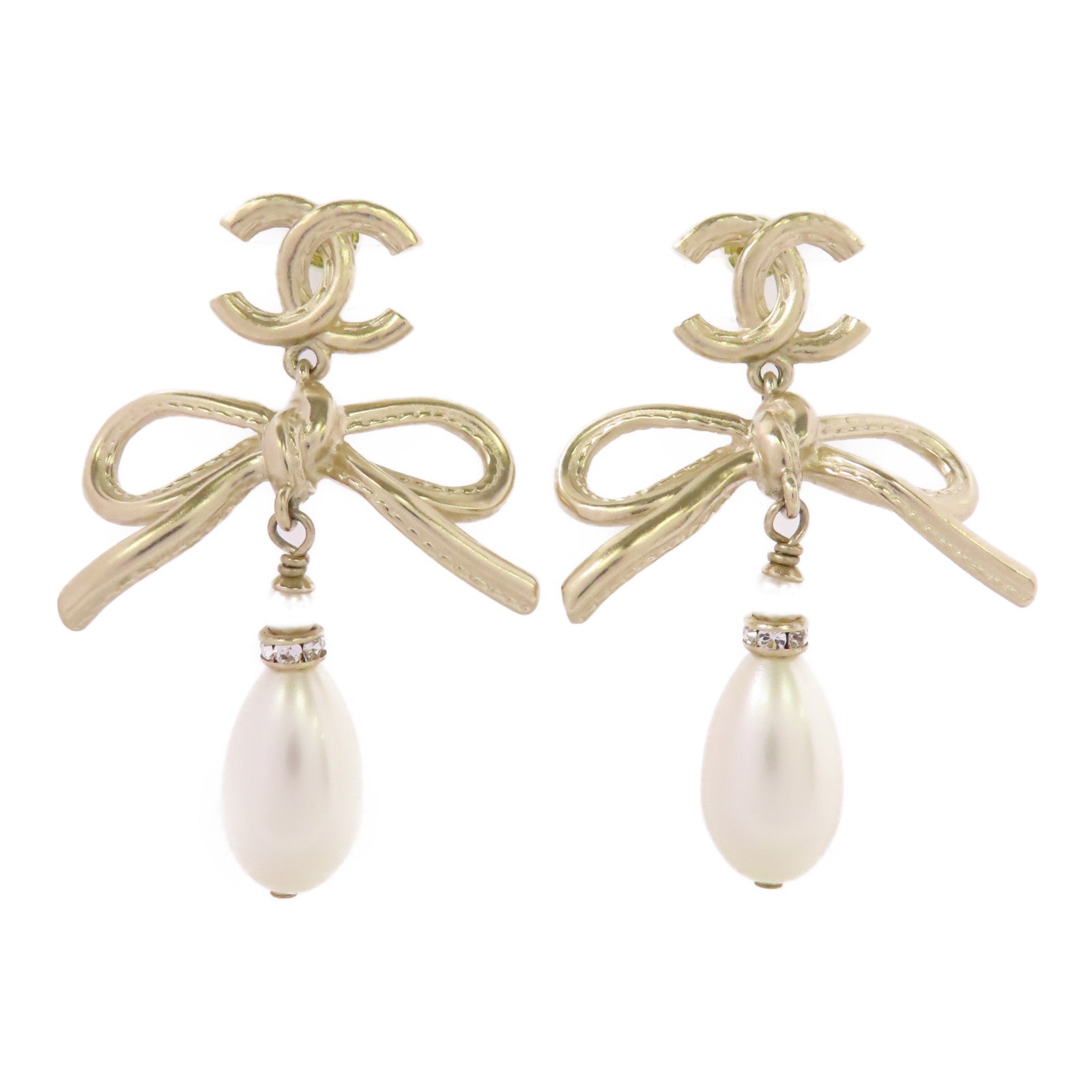 CHANEL 金屬/PVC/水晶Pierced Earrings耳環