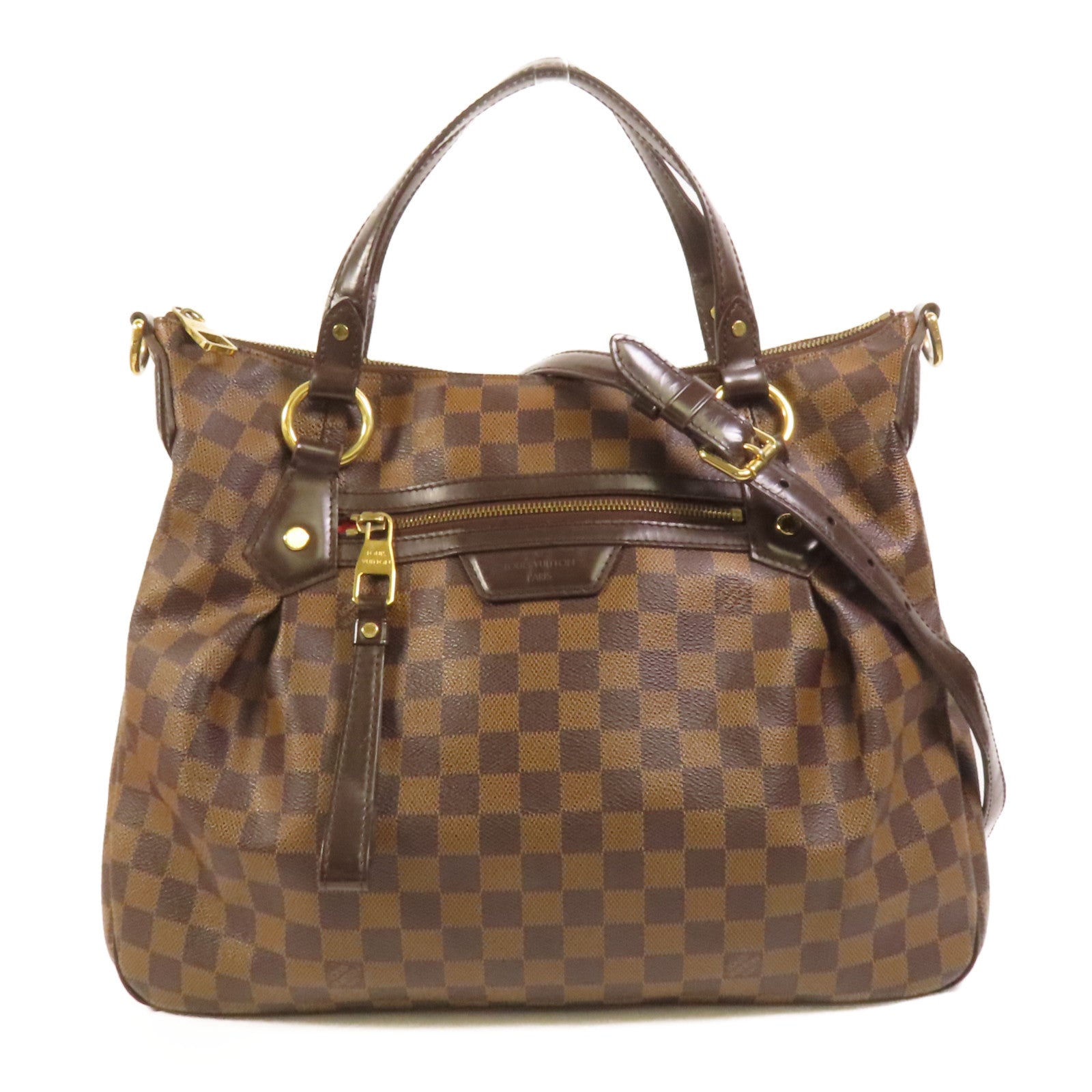 LOUIS VUITTON 【激減優惠】Damier Evora MM金扣手挽肩背兩用袋