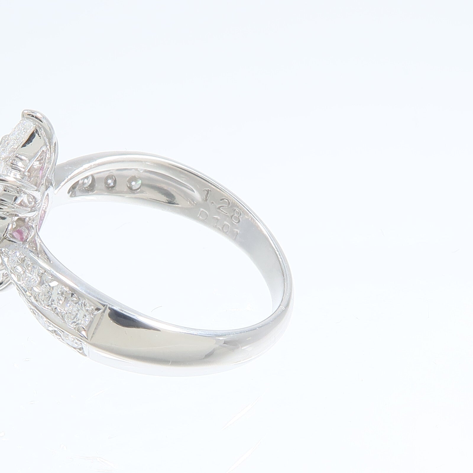 JEWELRY PT900鉑金Pink Sapphire Diamond Ring