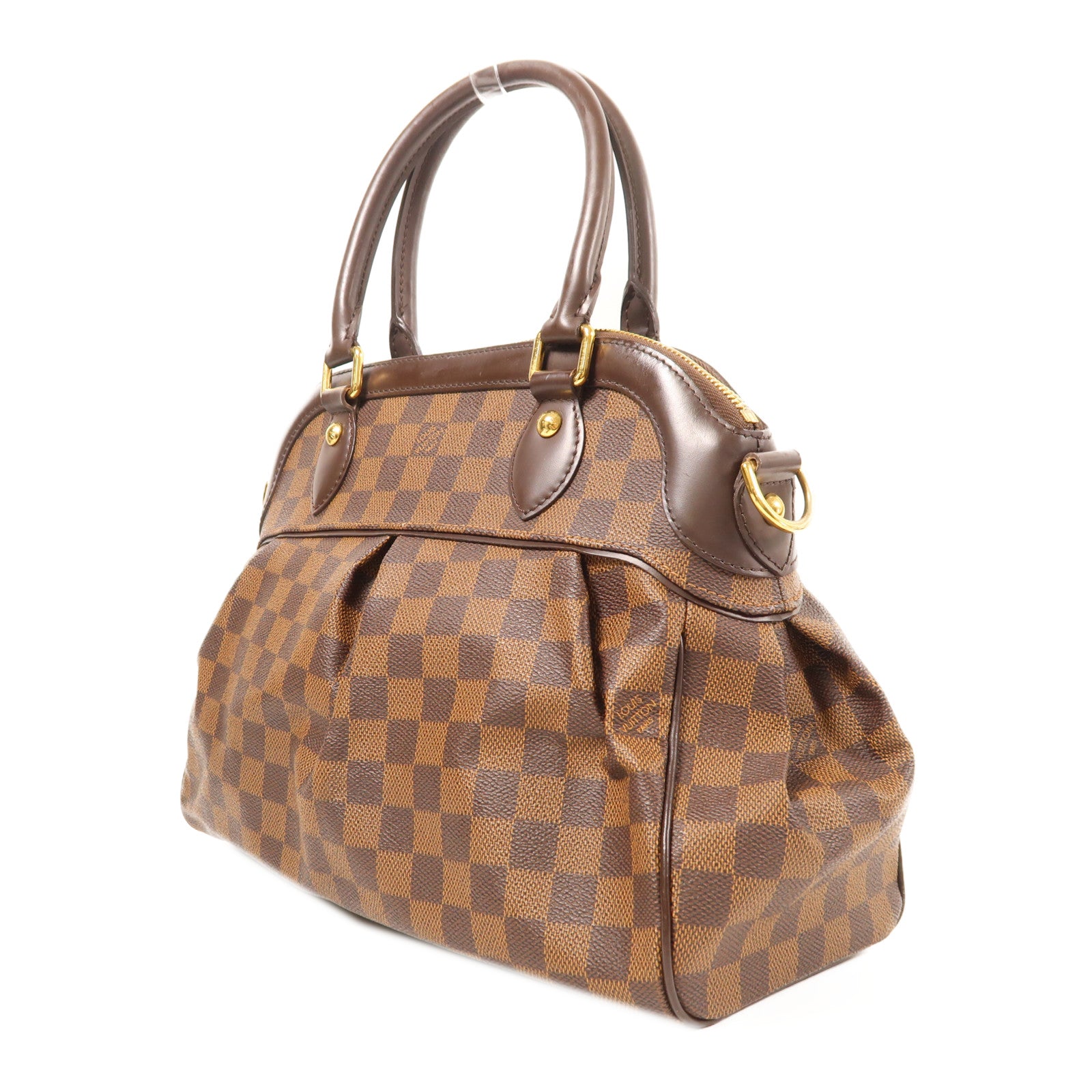 LOUIS VUITTON Damier Trevi PM金扣手挽肩背兩用袋