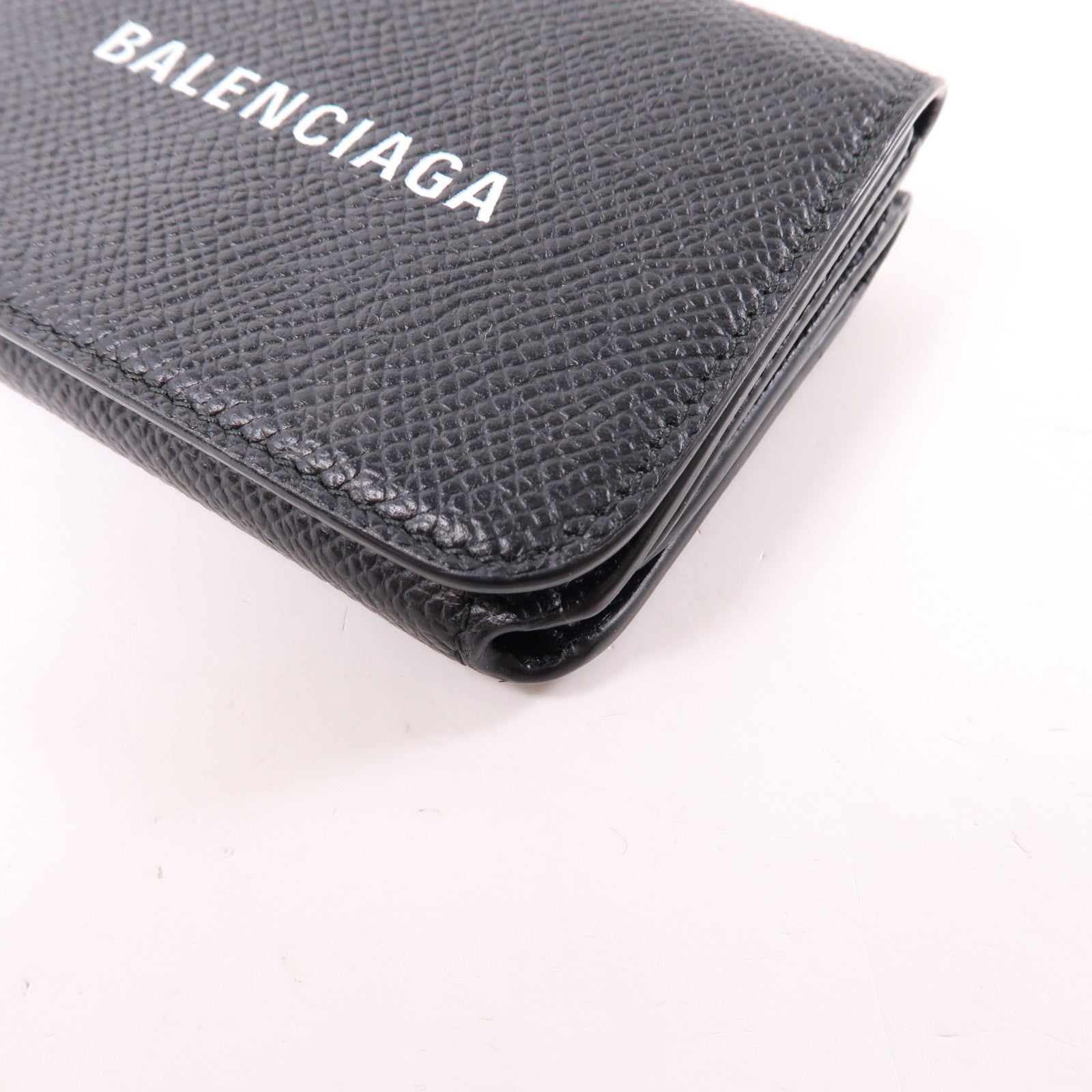 BALENCIAGA 牛皮皮革Wallet金扣錢包黑色