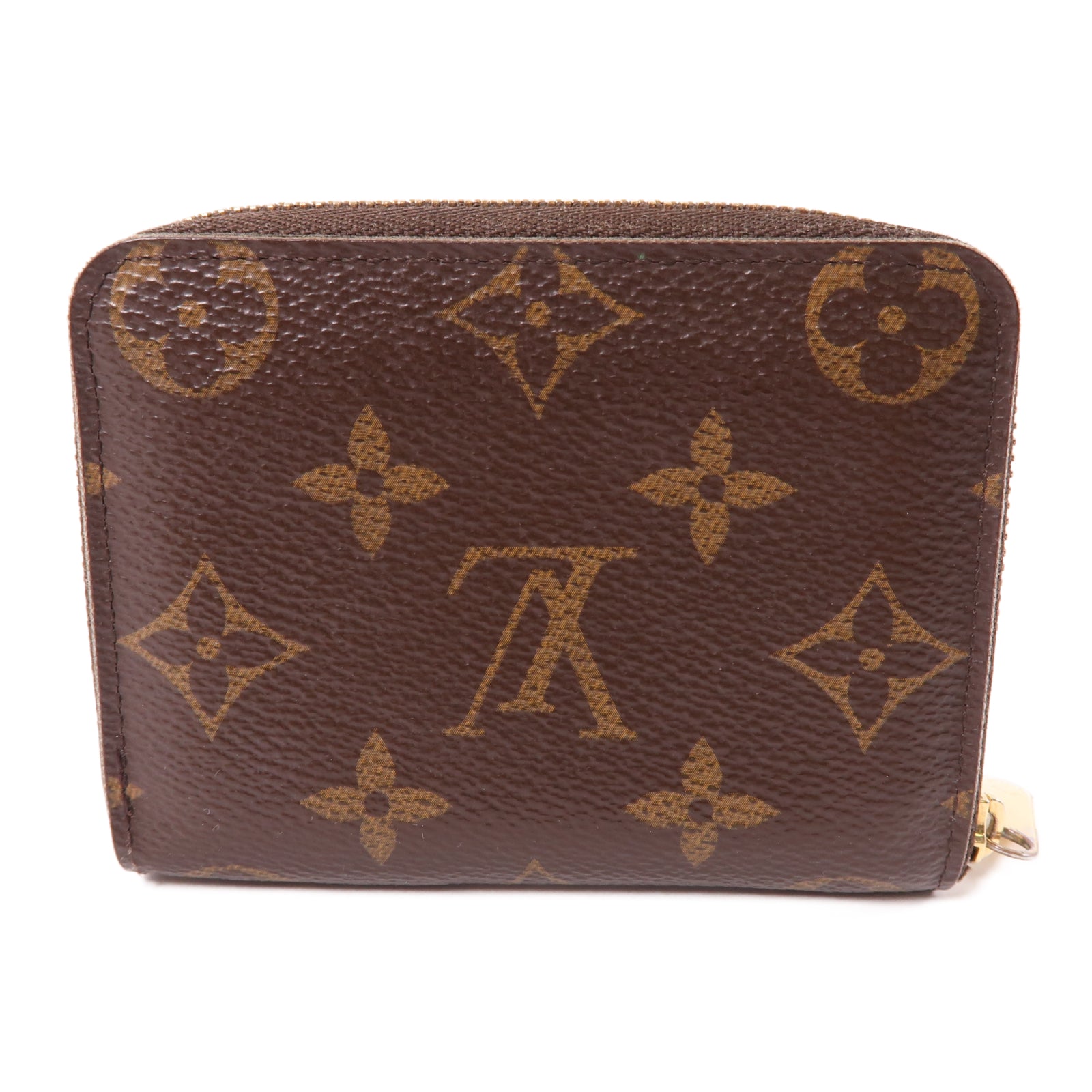LOUIS VUITTON Monogram Zippy Coin Purse金扣零錢包棕色