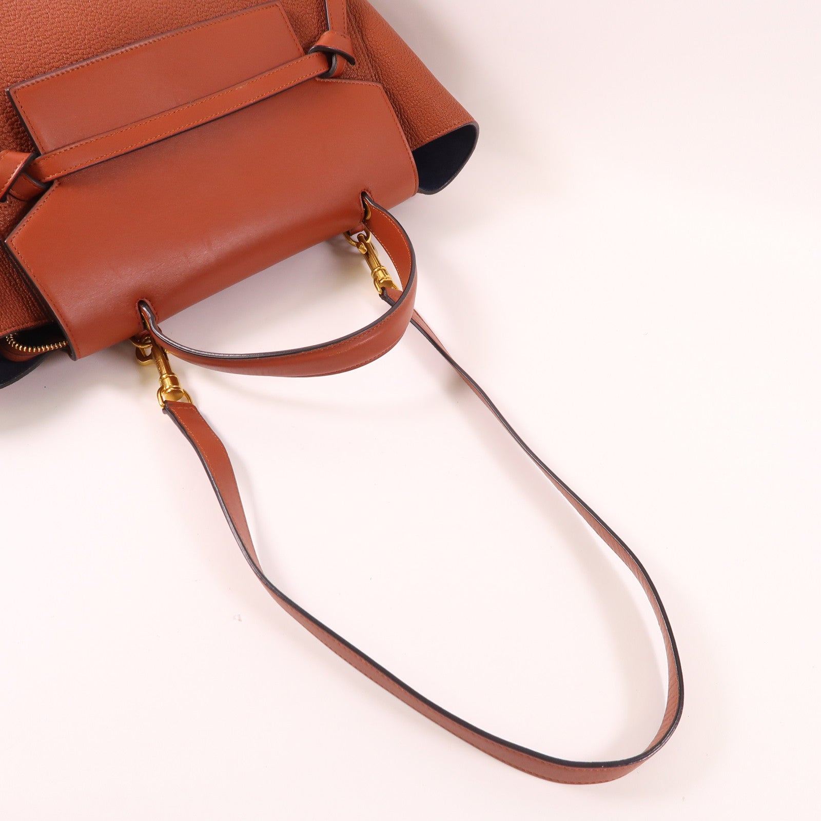 CELINE 牛皮皮革Micro Belt金扣手挽肩背兩用袋