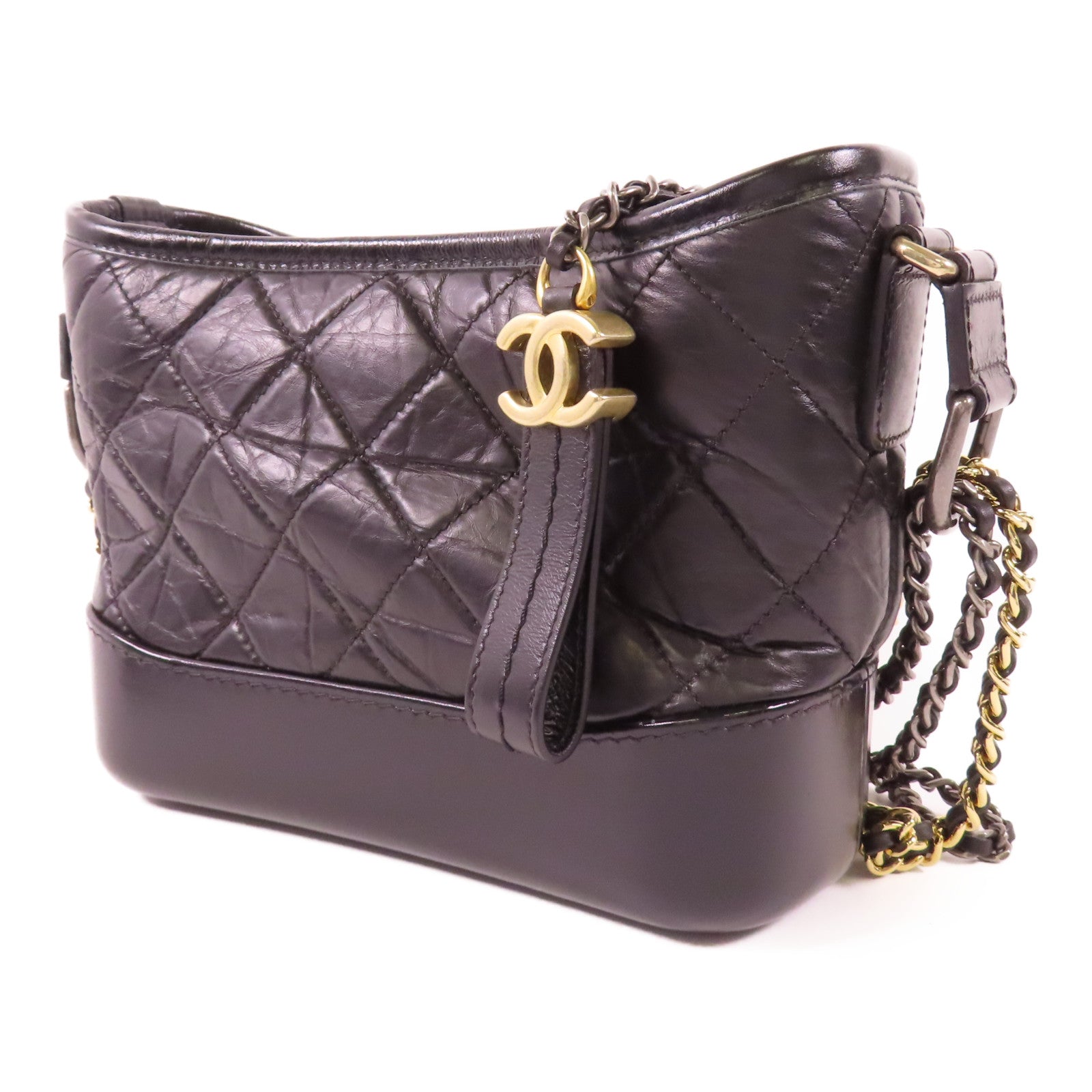 CHANEL 牛皮皮革Gabrielle鏈帶肩背袋
