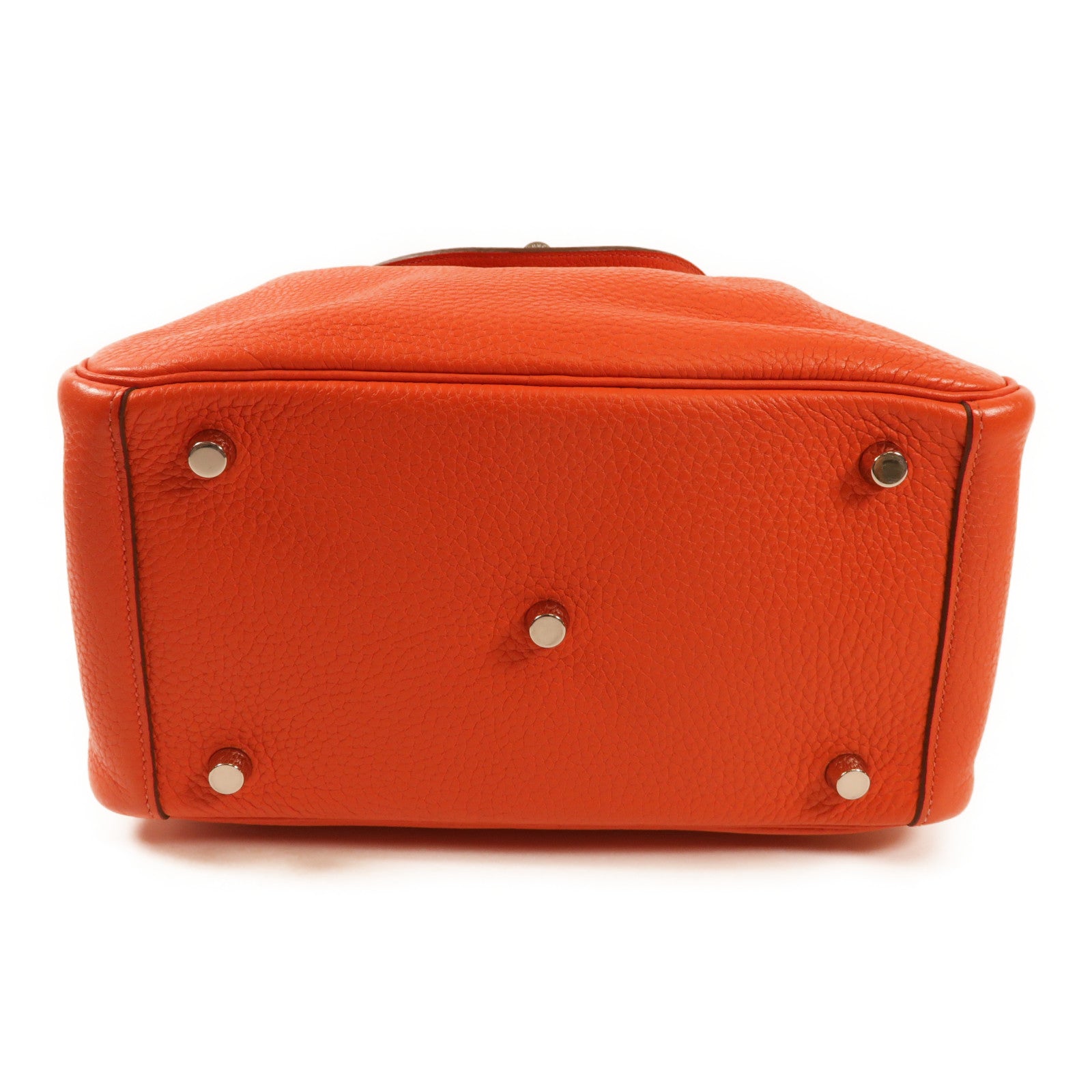 HERMES Clemence皮革Lindy 26銀扣手挽肩背兩用袋Rose Jaipur