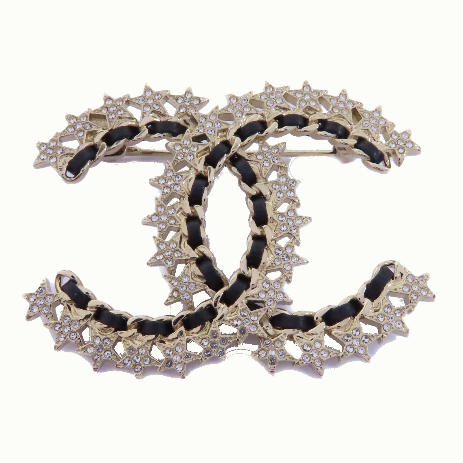 CHANEL 金屬Brooch胸針金色/黑色