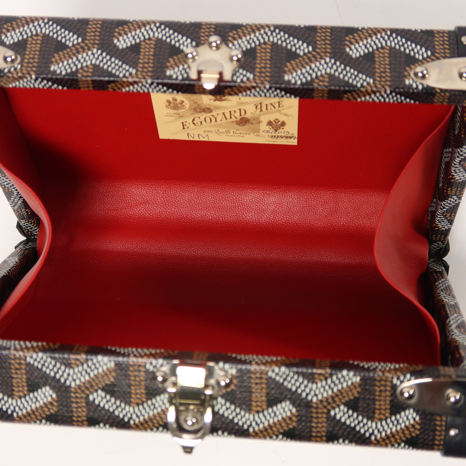 GOYARD 塗層帆布Minaudiere Trunk Bag銀扣肩背袋