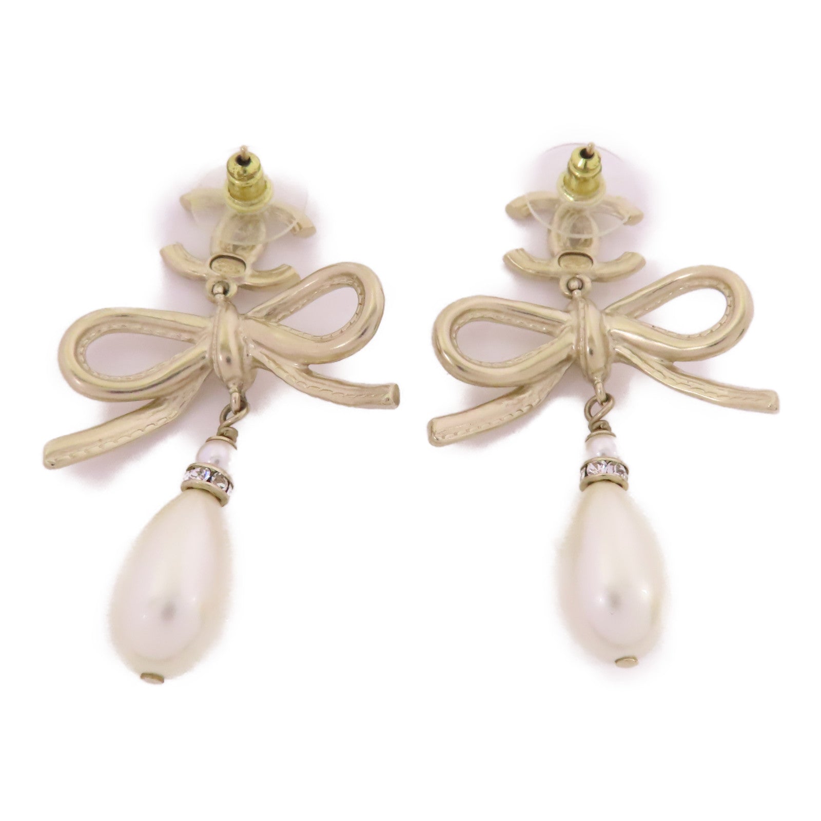 CHANEL 金屬/PVC/水晶Pierced Earrings耳環