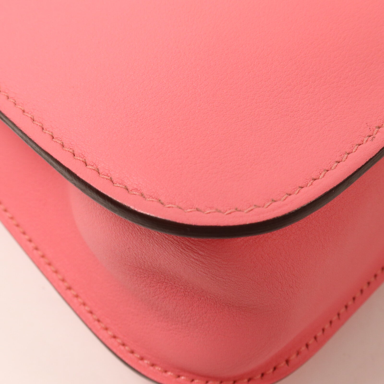 HERMES Swift皮革Mini Halzan手挽肩背兩用袋Rose Azalee