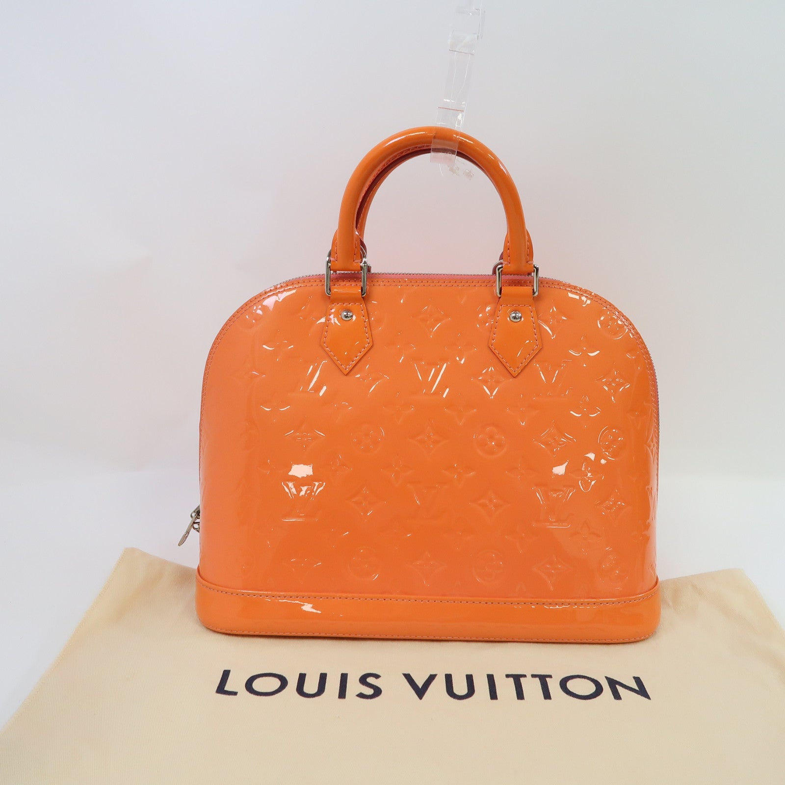 LOUIS VUITTON Vernis Alma PM銀扣手挽袋