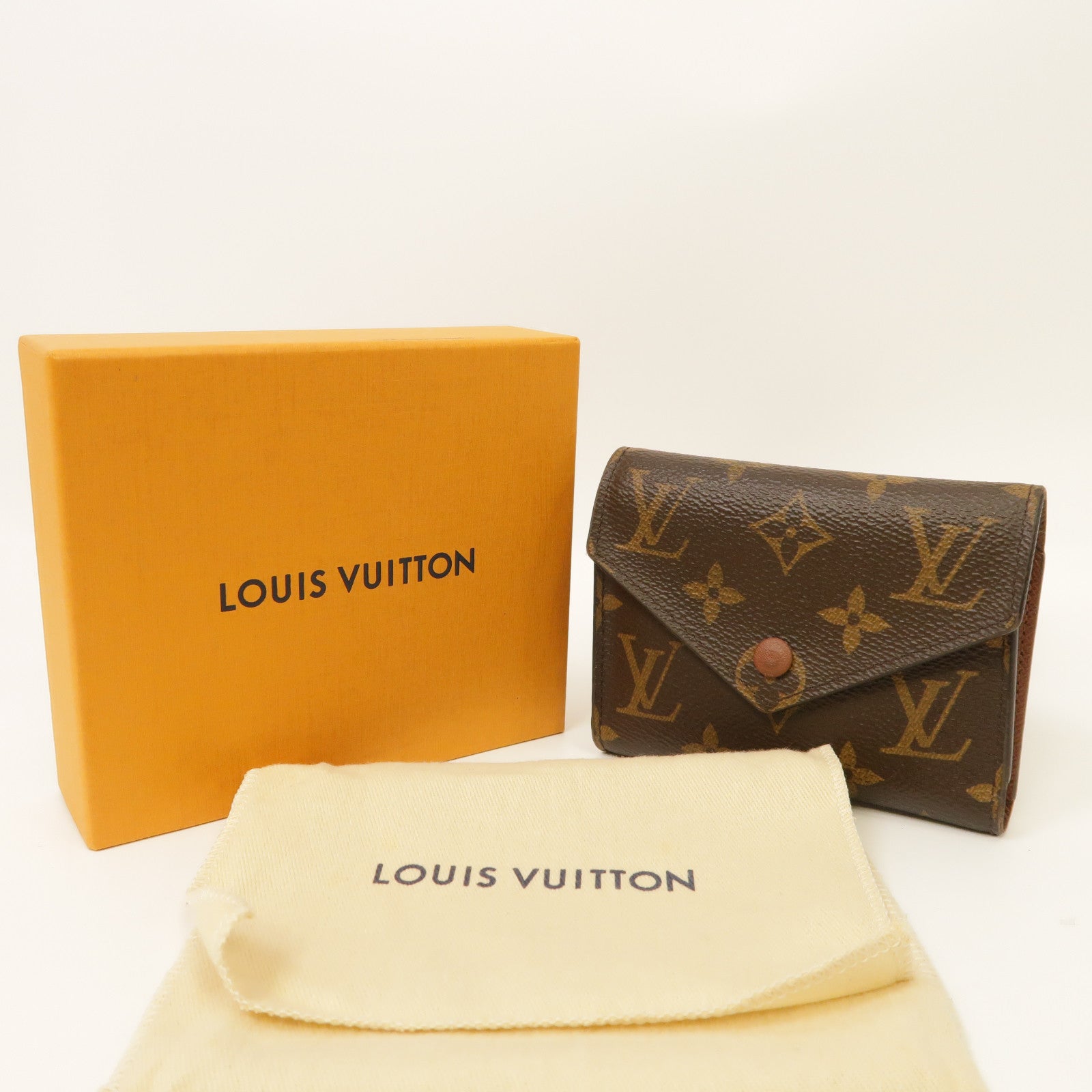 LOUIS VUITTON Monogram Victorine Wallet金扣錢包啡色