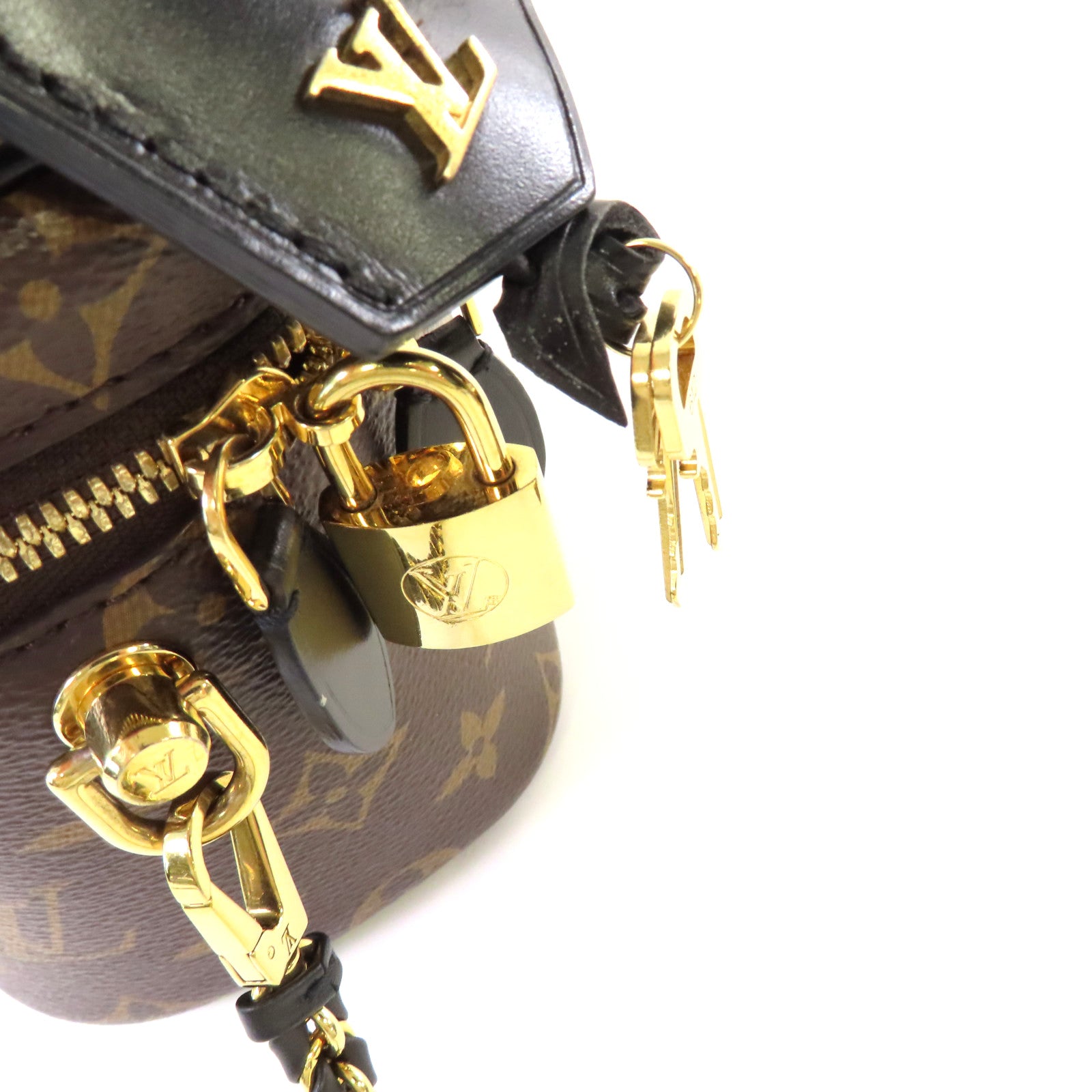LOUIS VUITTON 【激減優惠】Monogram Vanity PM 2Way Shoulder Bag金扣手挽肩背兩用袋啡色