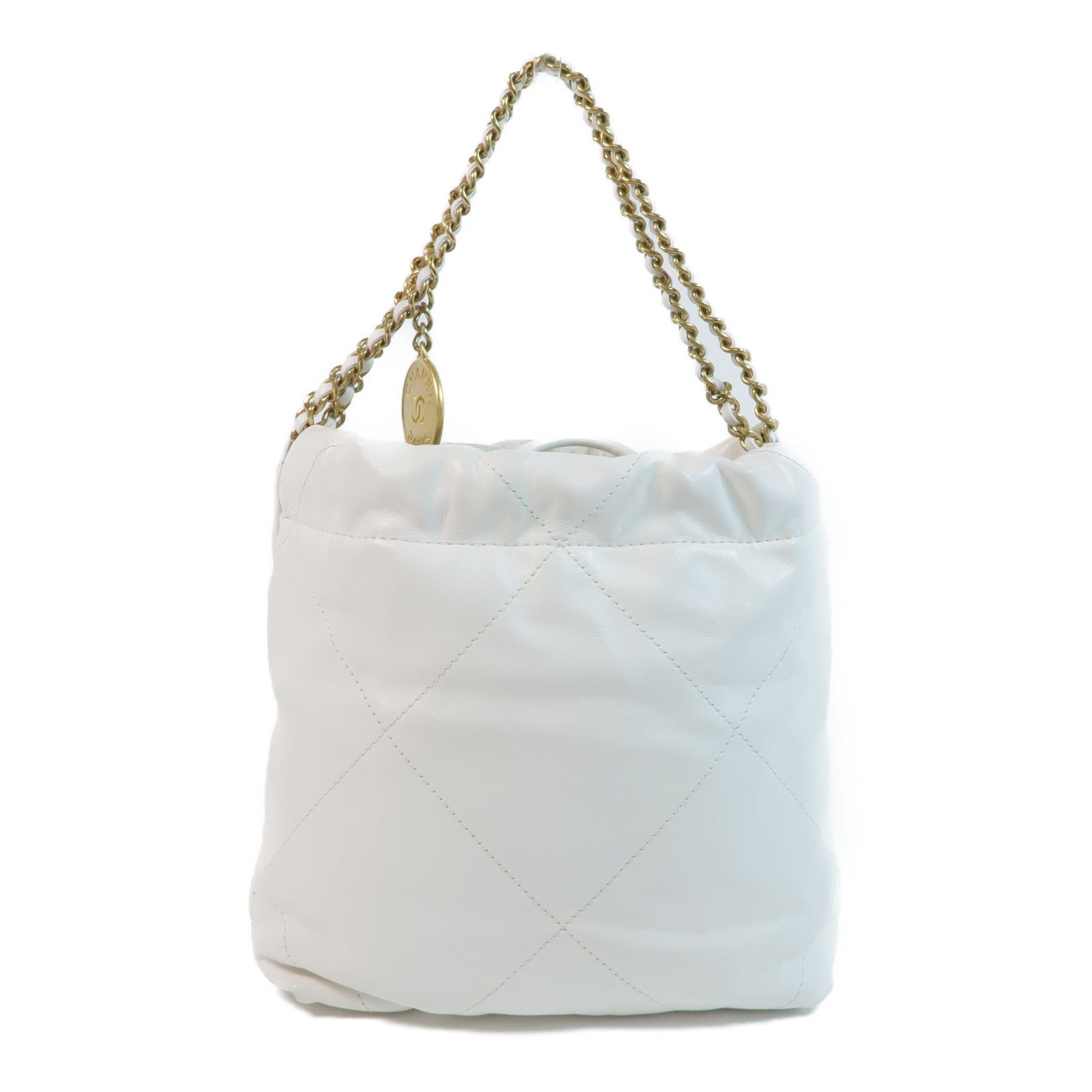 CHANEL 牛皮皮革22 Mini Handbag金扣手挽肩背兩用袋