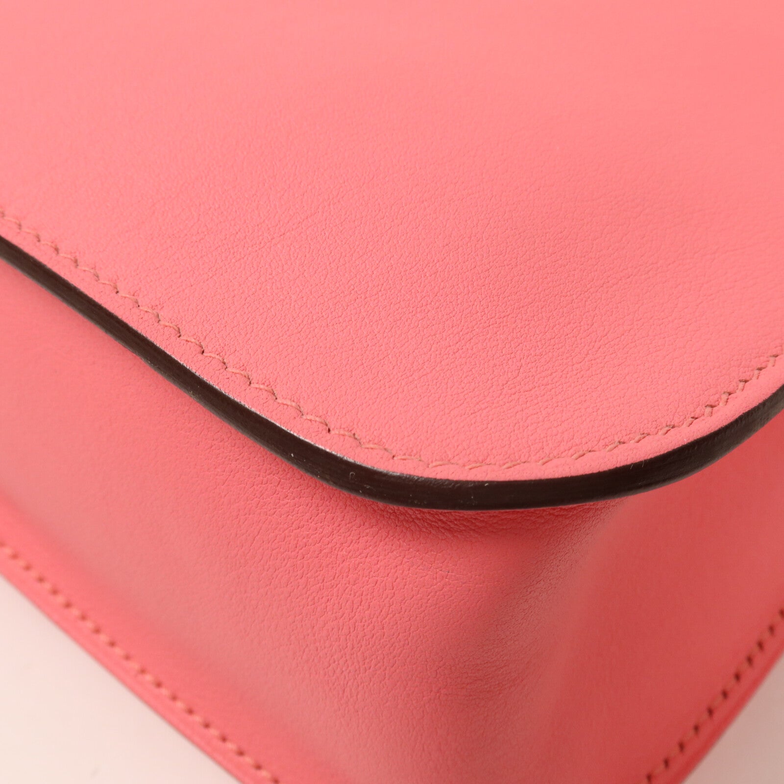 HERMES Swift皮革Mini Halzan手挽肩背兩用袋Rose Azalee