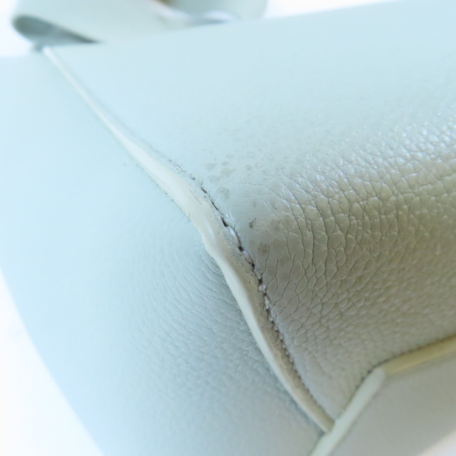 CELINE 牛皮皮革Sangle Bucket Small金扣肩背袋綠色