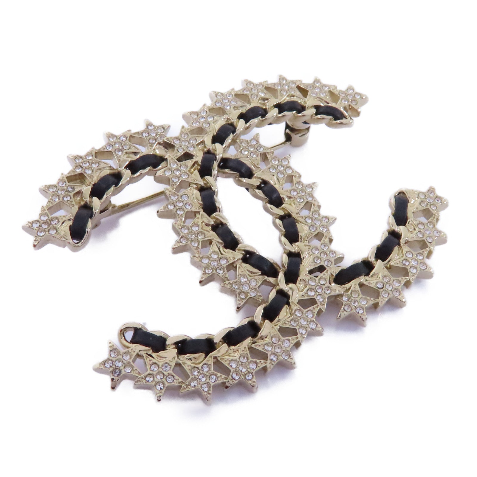 CHANEL 金屬Brooch胸針金色/黑色