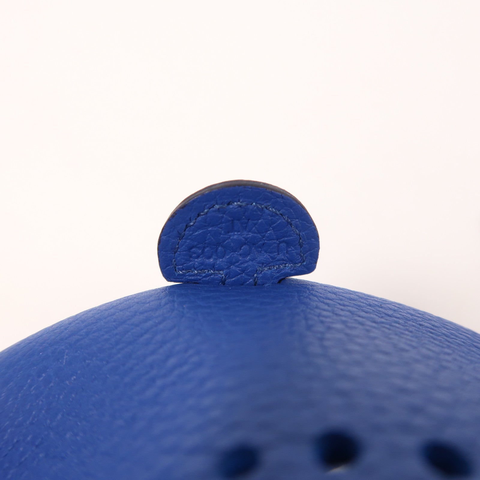 HERMES Clemence皮革Evelyne TPM銀扣肩背袋Bleu France