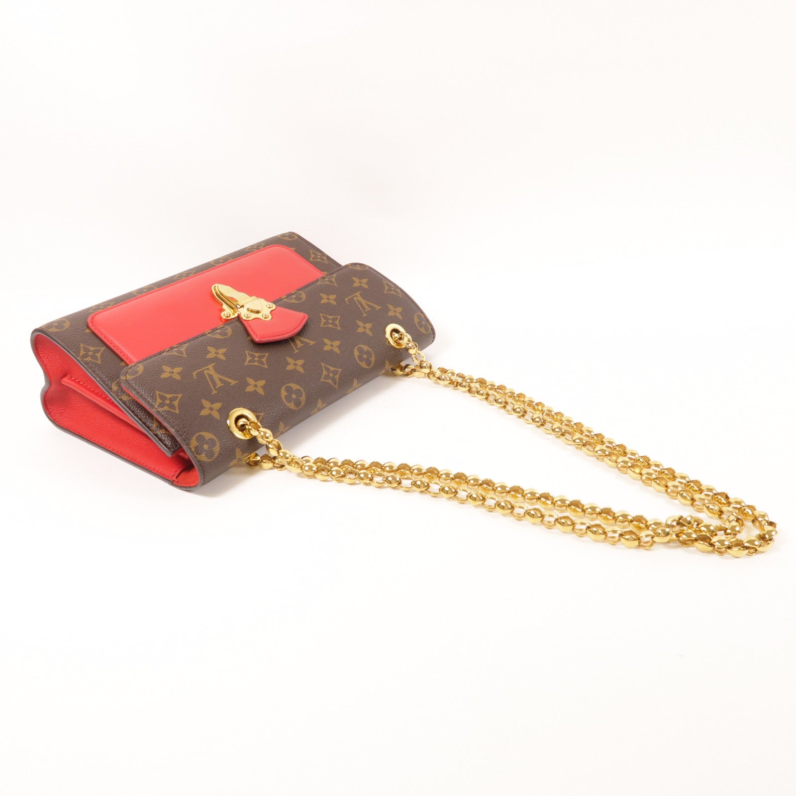 LOUIS VUITTON Monogram Victoire金扣鏈帶肩背袋