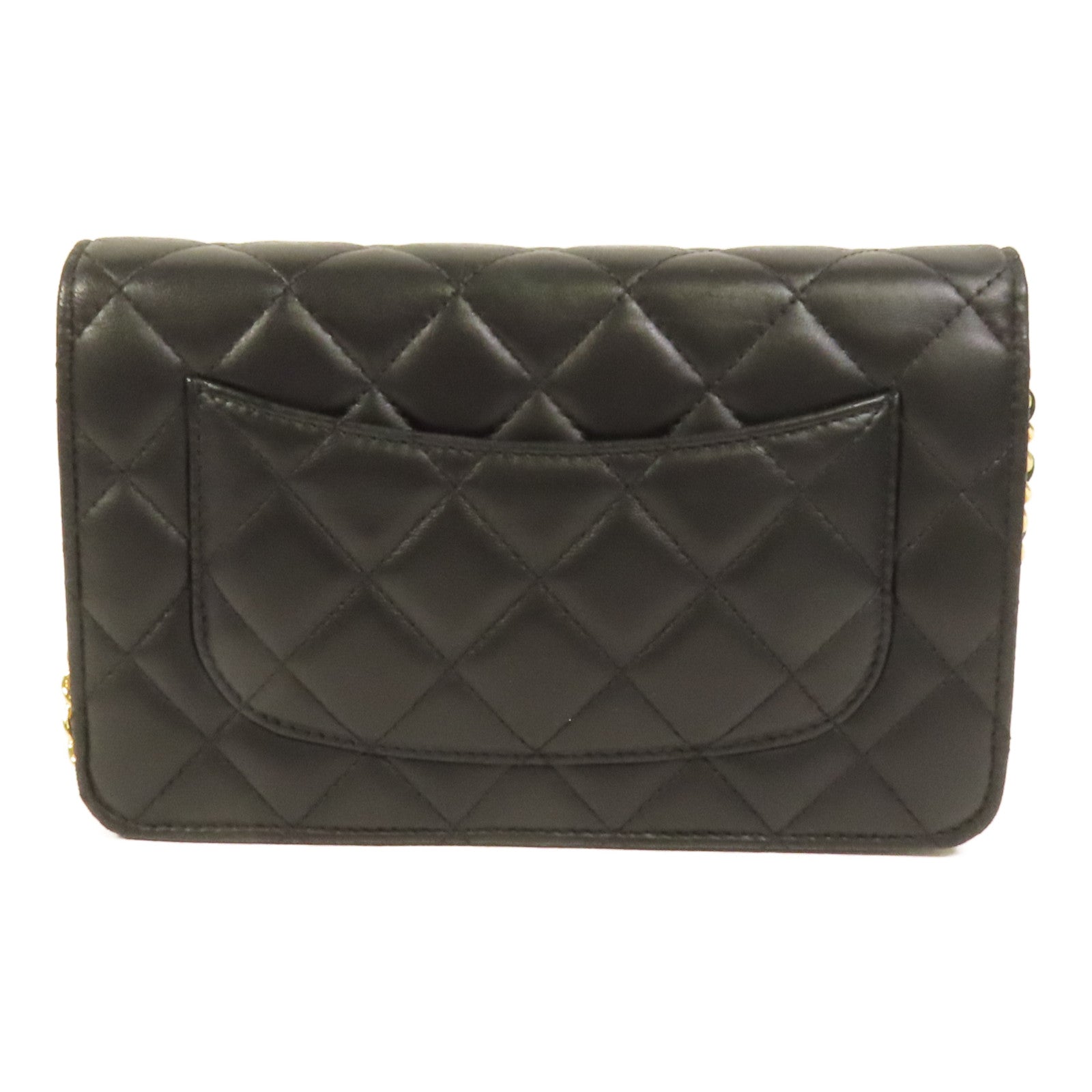 CHANEL 羊皮皮革WOC Wallet On Chain金扣鏈帶肩背袋