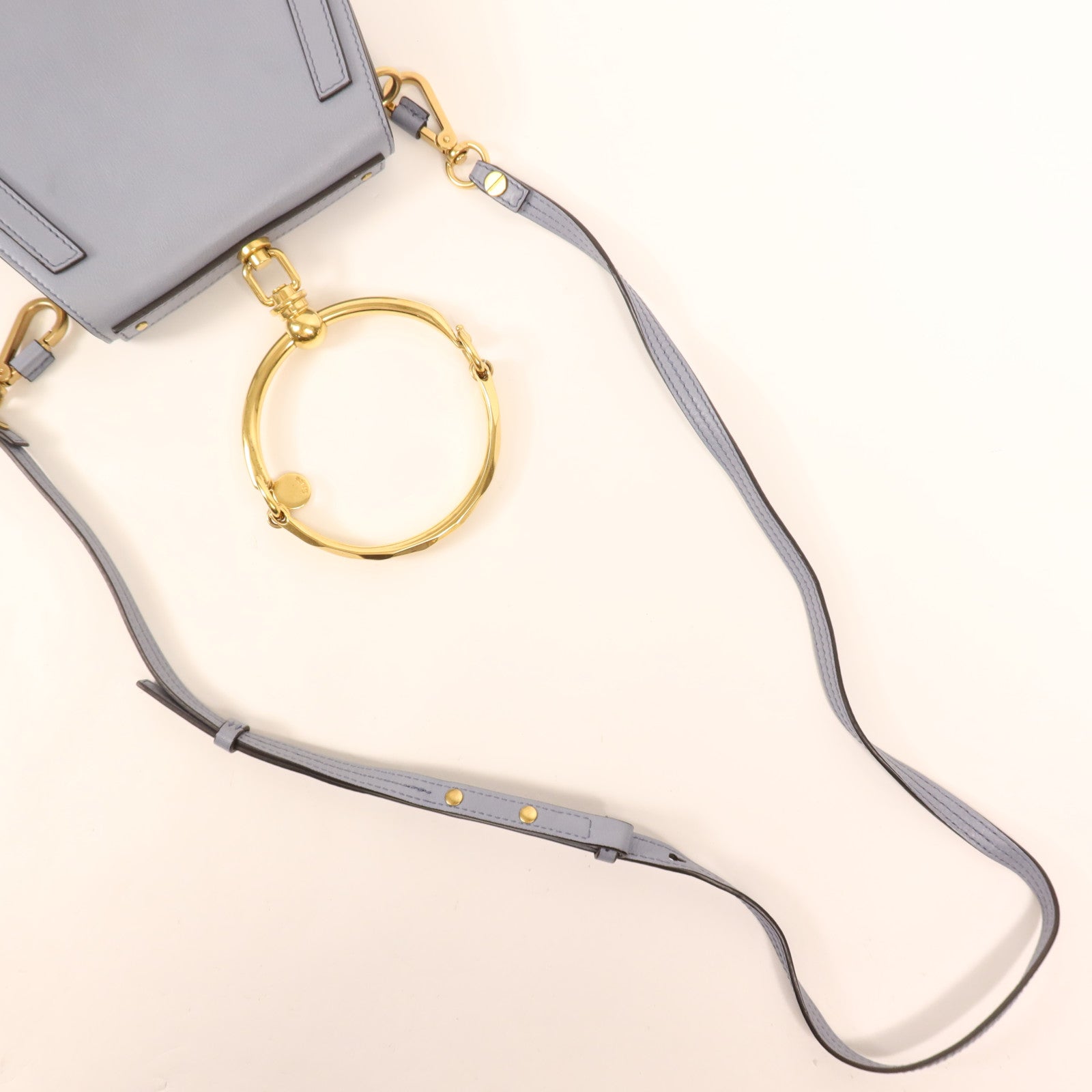 Chloe 牛皮皮革Shoulder Bag金扣手挽肩背兩用袋