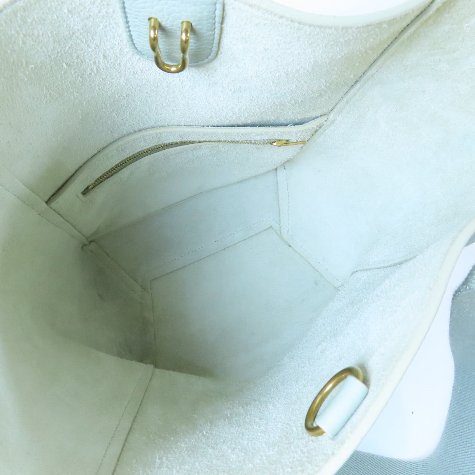 CELINE 牛皮皮革Sangle Bucket Small金扣肩背袋綠色