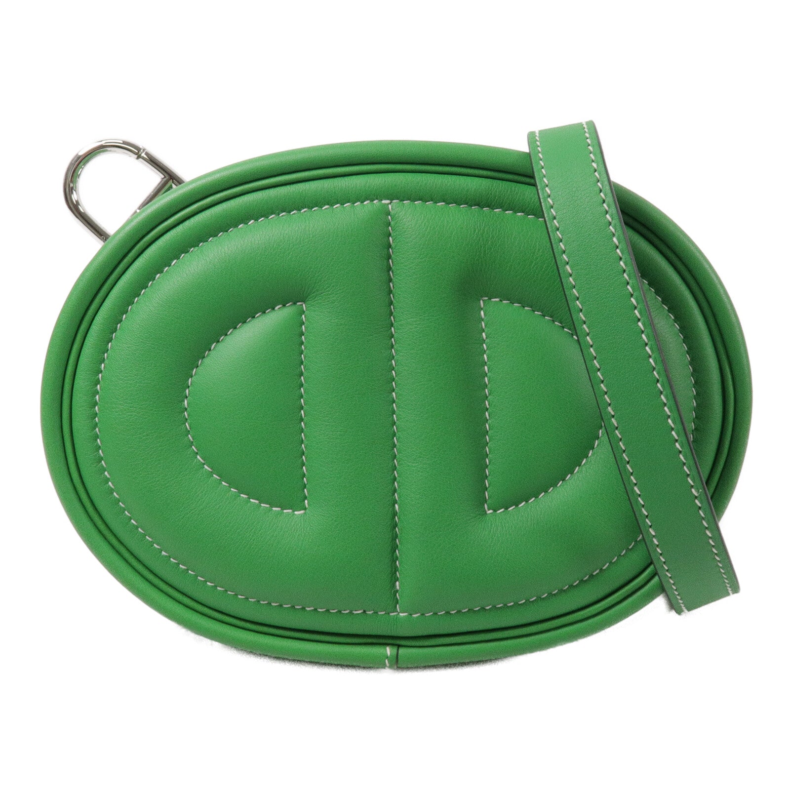 HERMES Swift皮革In The Loop Belt Bag腰包Bamboo/Bleu Brume
