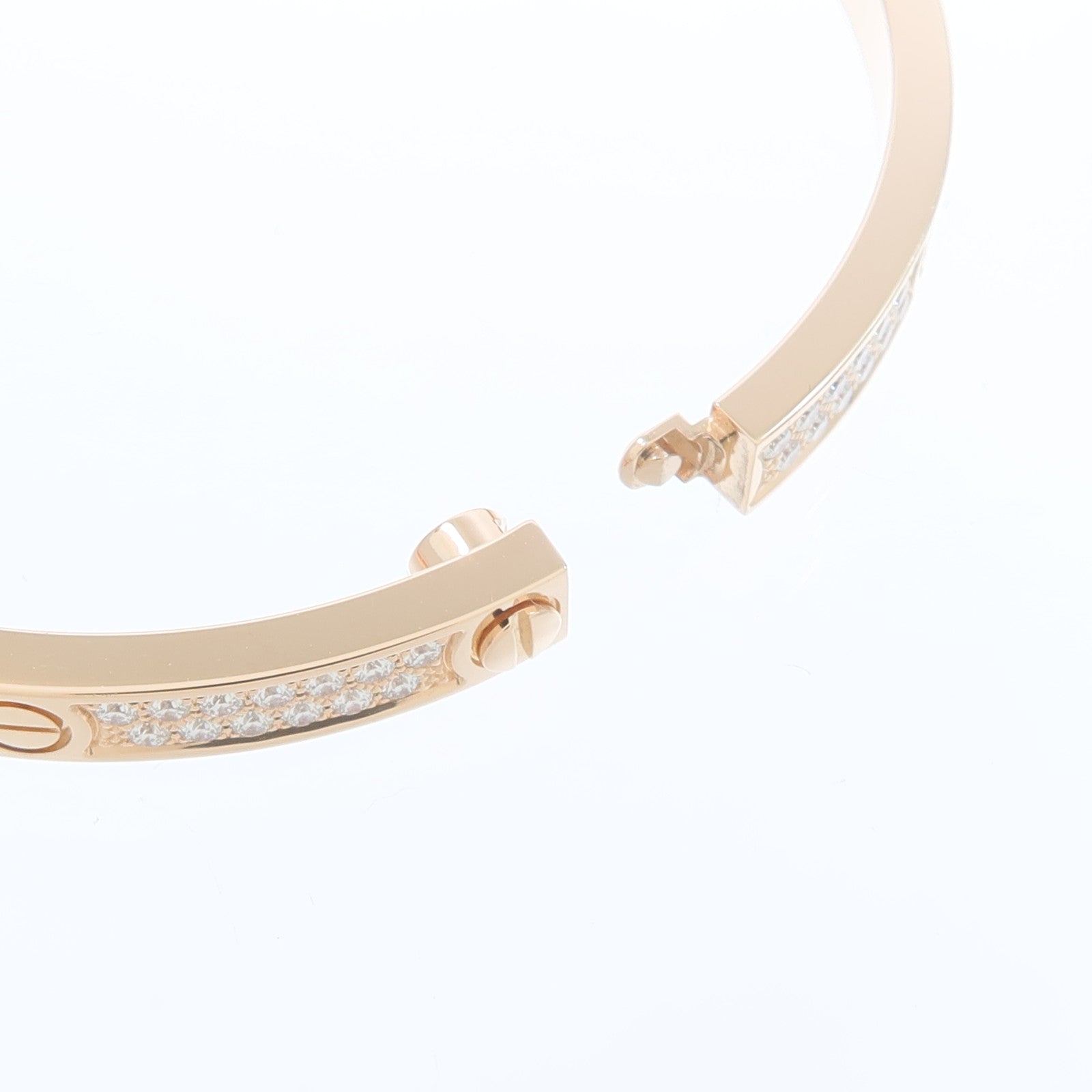 CARTIER 18K玫瑰金Love Bracelet鑽石手鏈