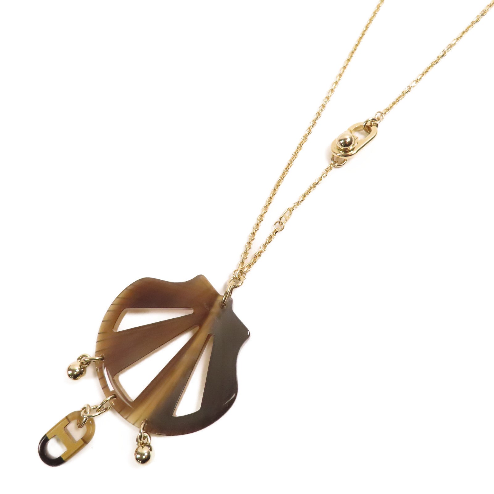 HERMES 金屬/水牛角Sur Mer Necklace項鍊