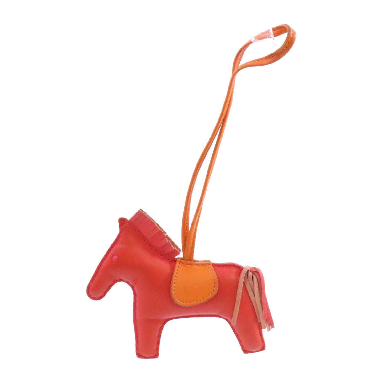 HERMES Swift皮革Redeo MM Charm掛飾橙色