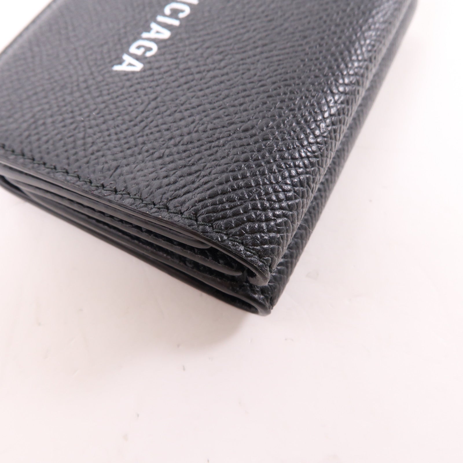 BALENCIAGA 牛皮皮革Wallet金扣錢包黑色