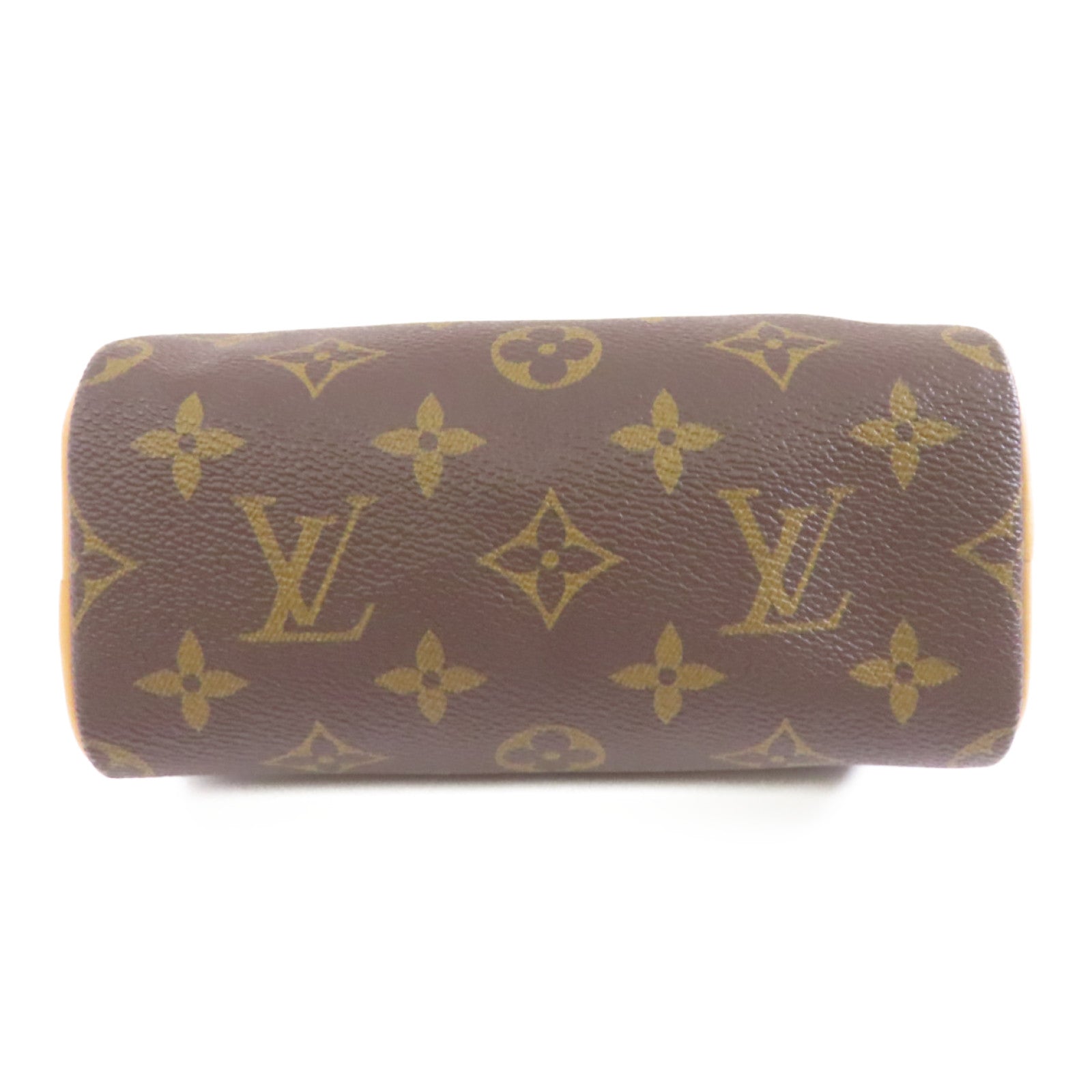 LOUIS VUITTON Monogram Nano Speedy金扣手挽肩背兩用袋啡色
