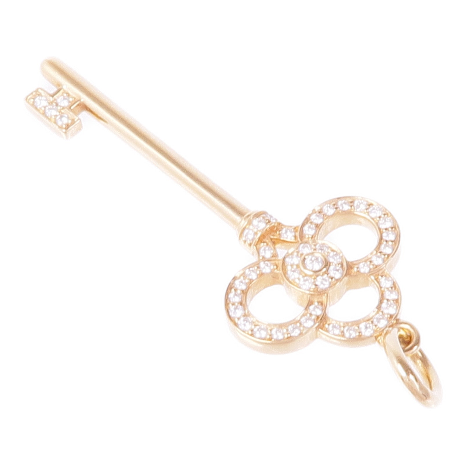 TIFFANY＆CO 18K黃金Fleur de L'skiDiamond Pendant Top鑽石吊墜