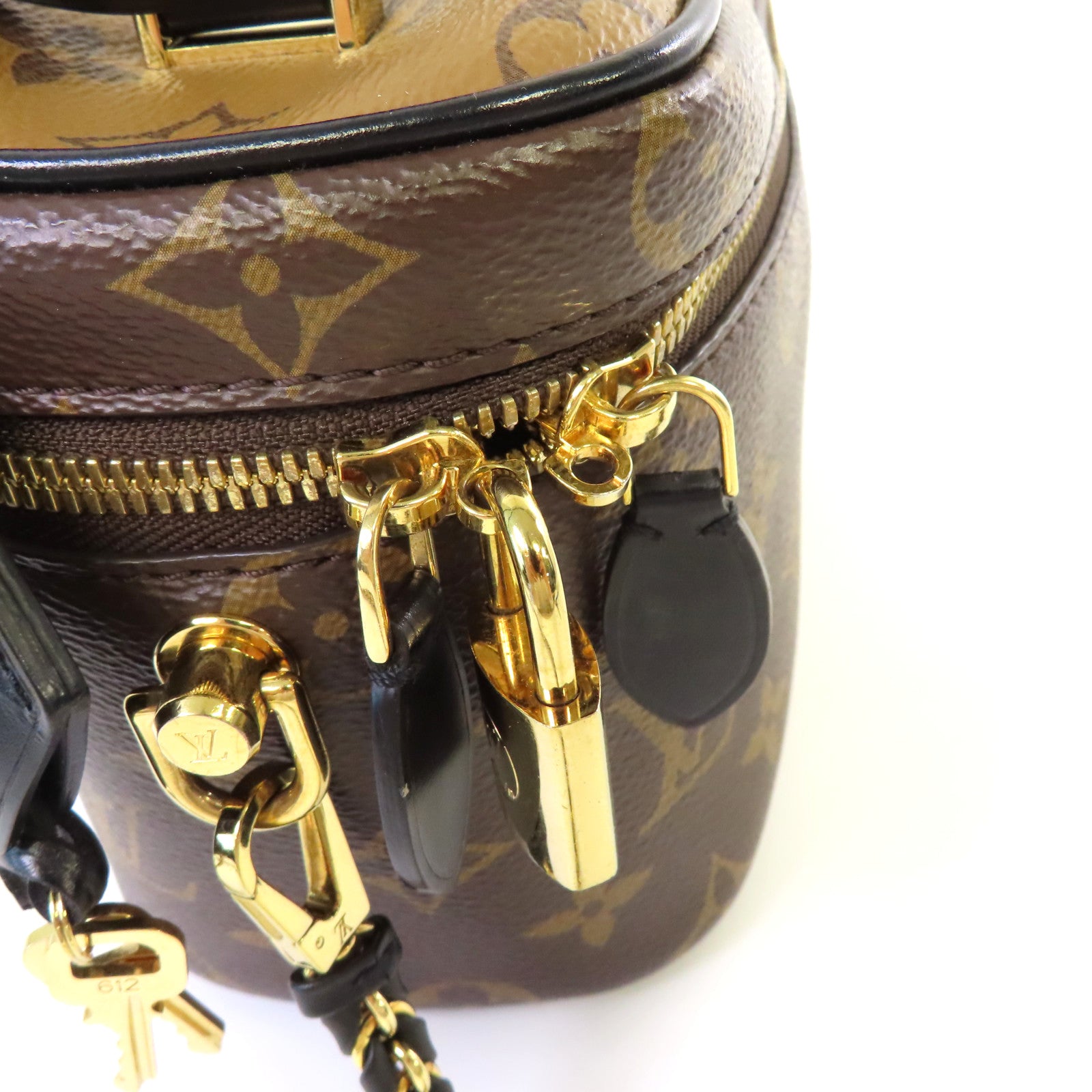 LOUIS VUITTON 【激減優惠】Monogram Vanity PM 2Way Shoulder Bag金扣手挽肩背兩用袋啡色