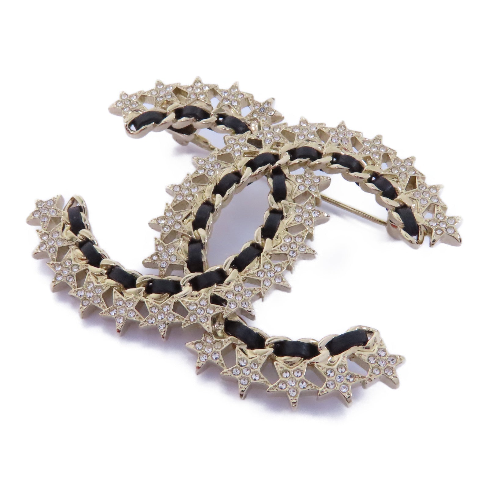 CHANEL 金屬Brooch胸針金色/黑色