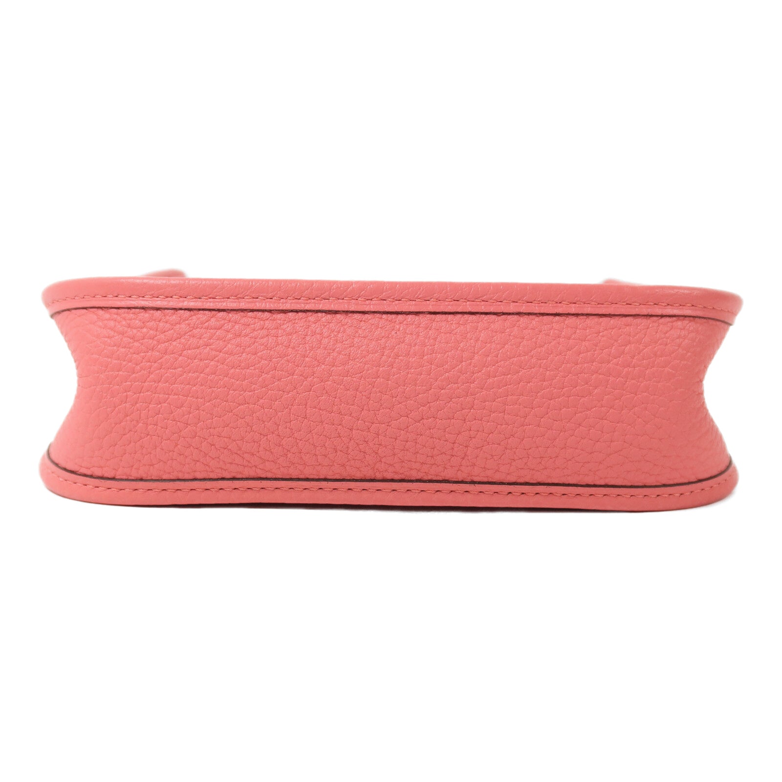 HERMES Clemence皮革Evelyne TPM銀扣肩背袋Rose Azalee