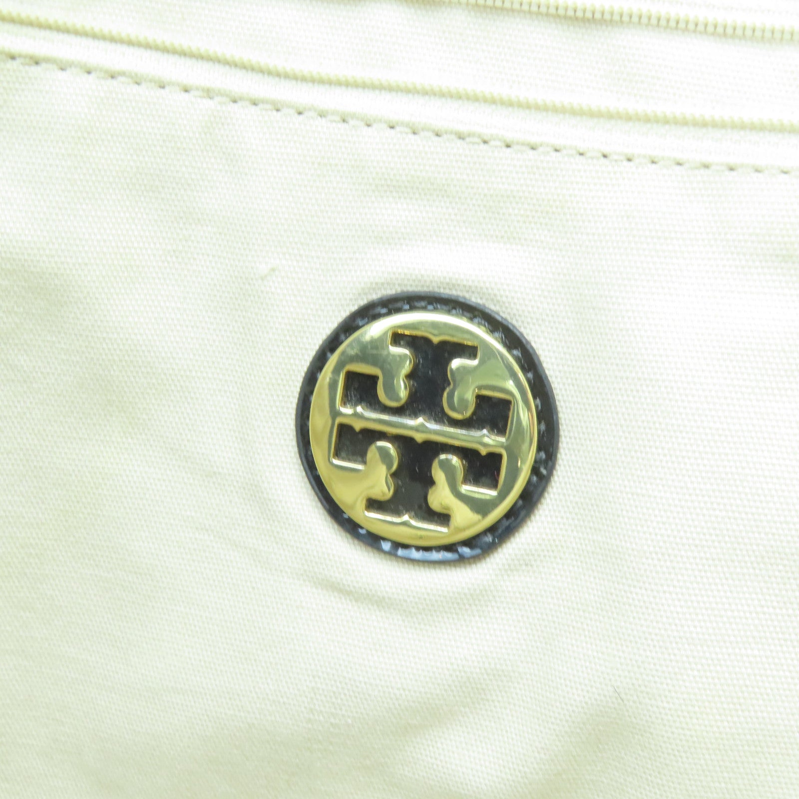 Tory Burch 【激減優惠】帆布Tote Bag金扣肩背袋黑色