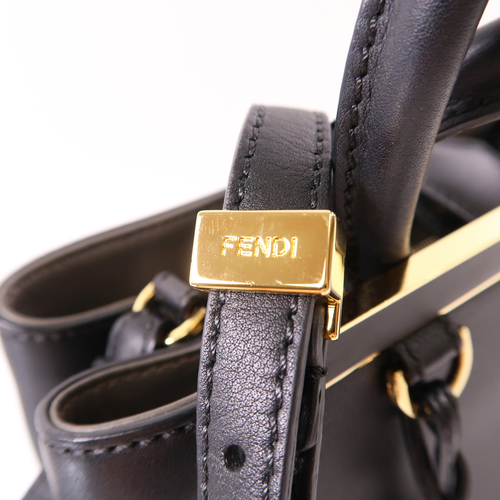 FENDI 牛皮皮革Petite 2 Jours金扣手挽肩背兩用袋