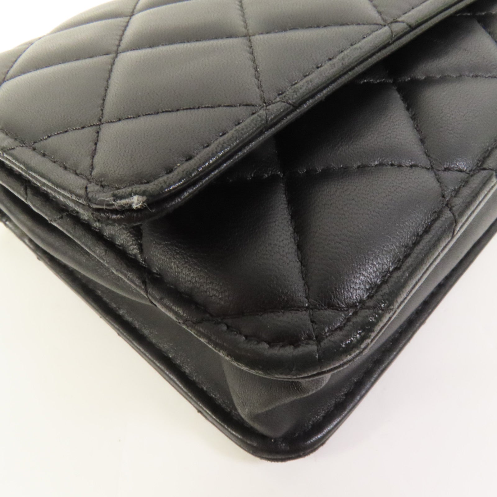 CHANEL 羊皮皮革WOC Wallet On Chain金扣鏈帶肩背袋