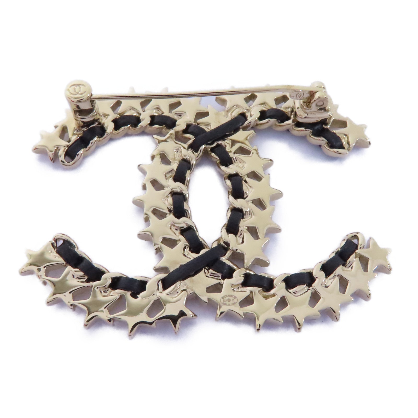 CHANEL 金屬Brooch胸針金色/黑色