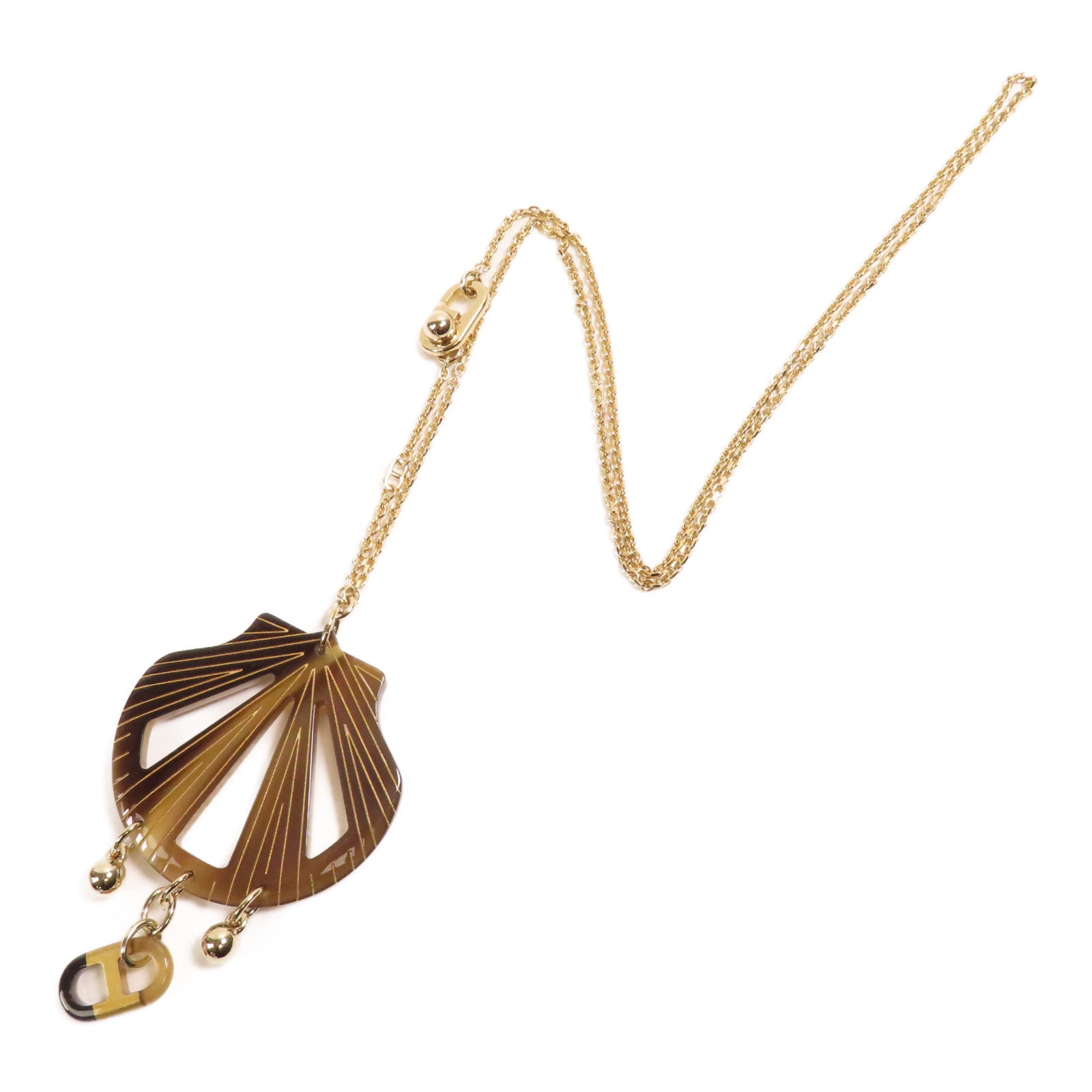 HERMES 金屬/水牛角Sur Mer Necklace項鍊