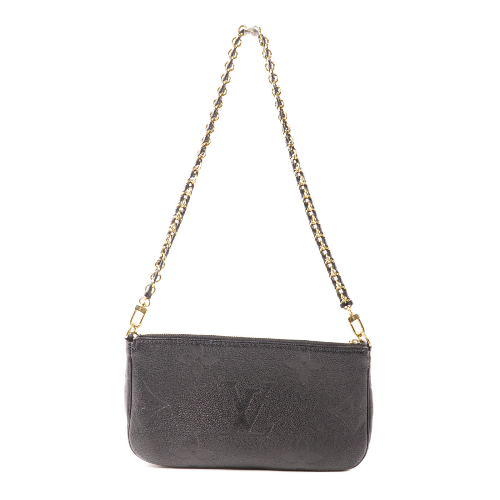 LOUIS VUITTON Monogram Empreinte Multi Pochette Accessoires金扣手挽肩背兩用袋