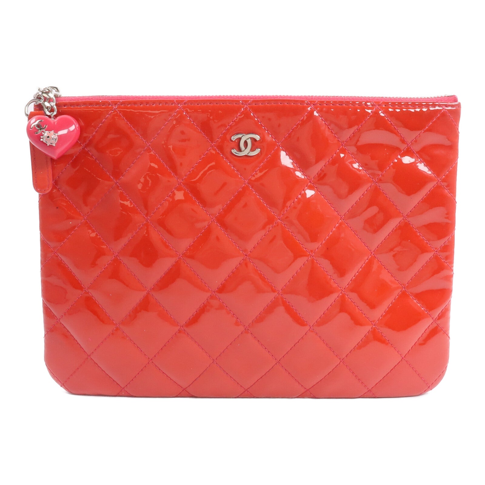 CHANEL 漆皮皮革Valentine Hearts Medium Pouch手拿包