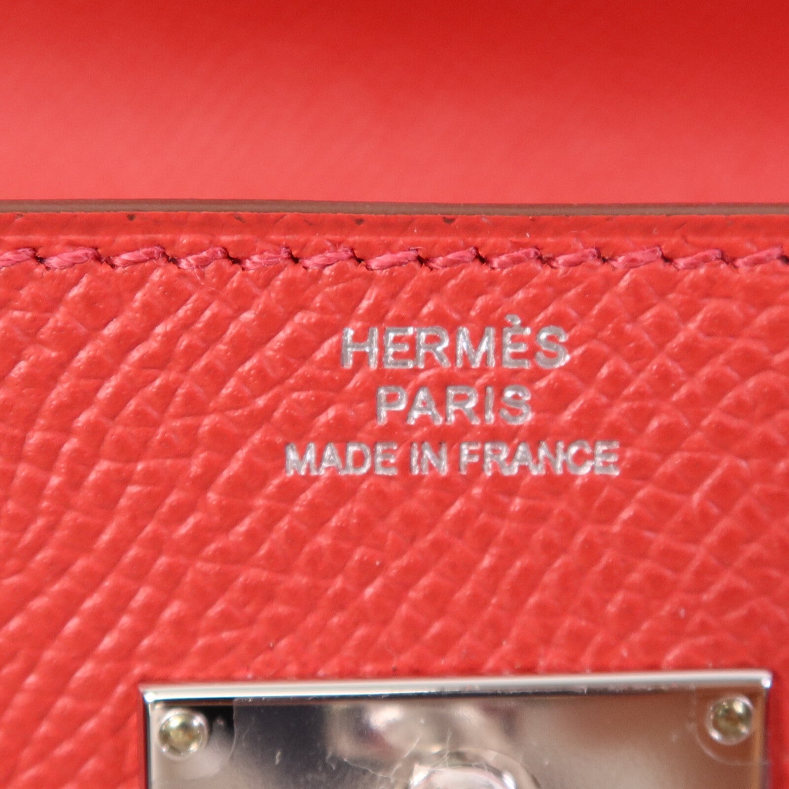 HERMES 【激減優惠】Epsom皮革Kelly Long Wallet銀扣長錢包Bougainvillea