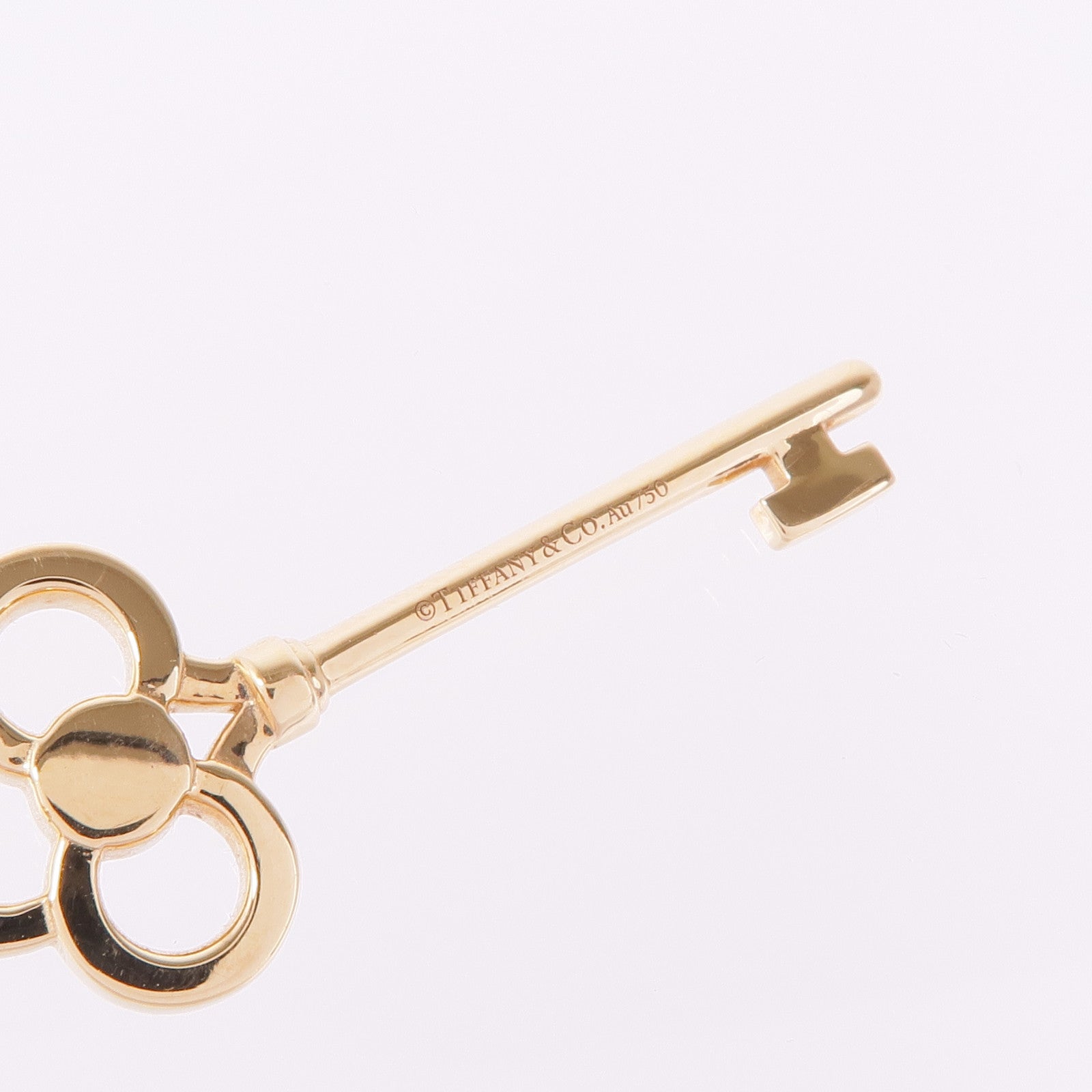 TIFFANY＆CO 18K黃金Fleur de L'skiDiamond Pendant Top鑽石吊墜