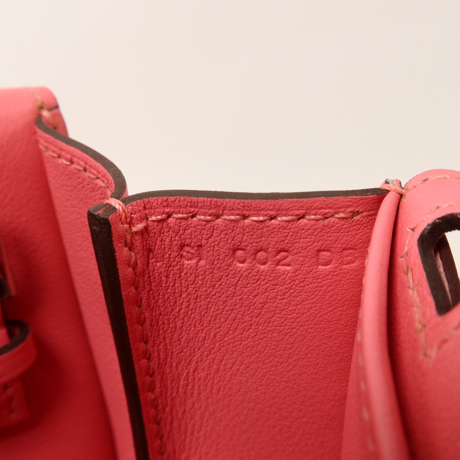 HERMES Swift皮革Mini Halzan手挽肩背兩用袋Rose Azalee