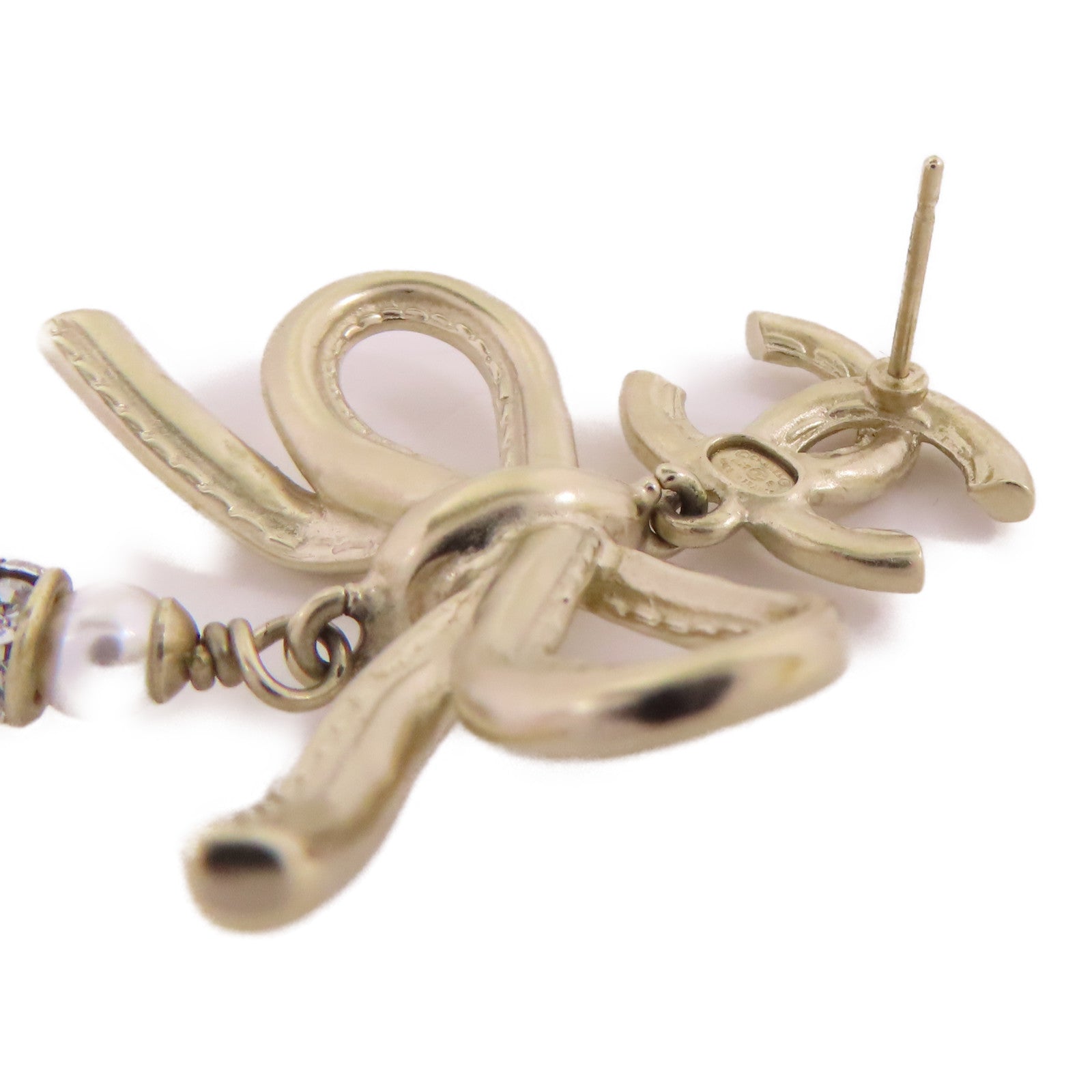 CHANEL 金屬/PVC/水晶Pierced Earrings耳環