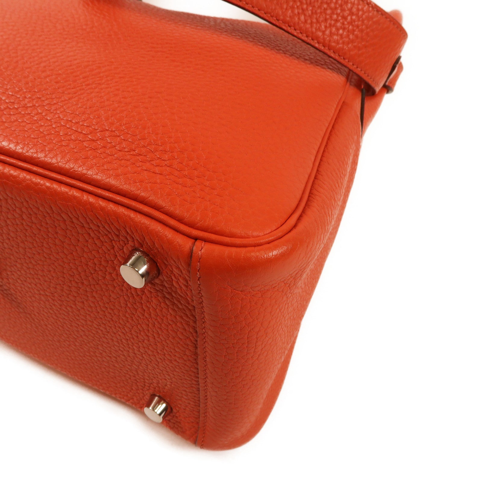 HERMES PHW Lindy 26 2 Way Shoulder Bag Clemence Leather Rose Jaipur