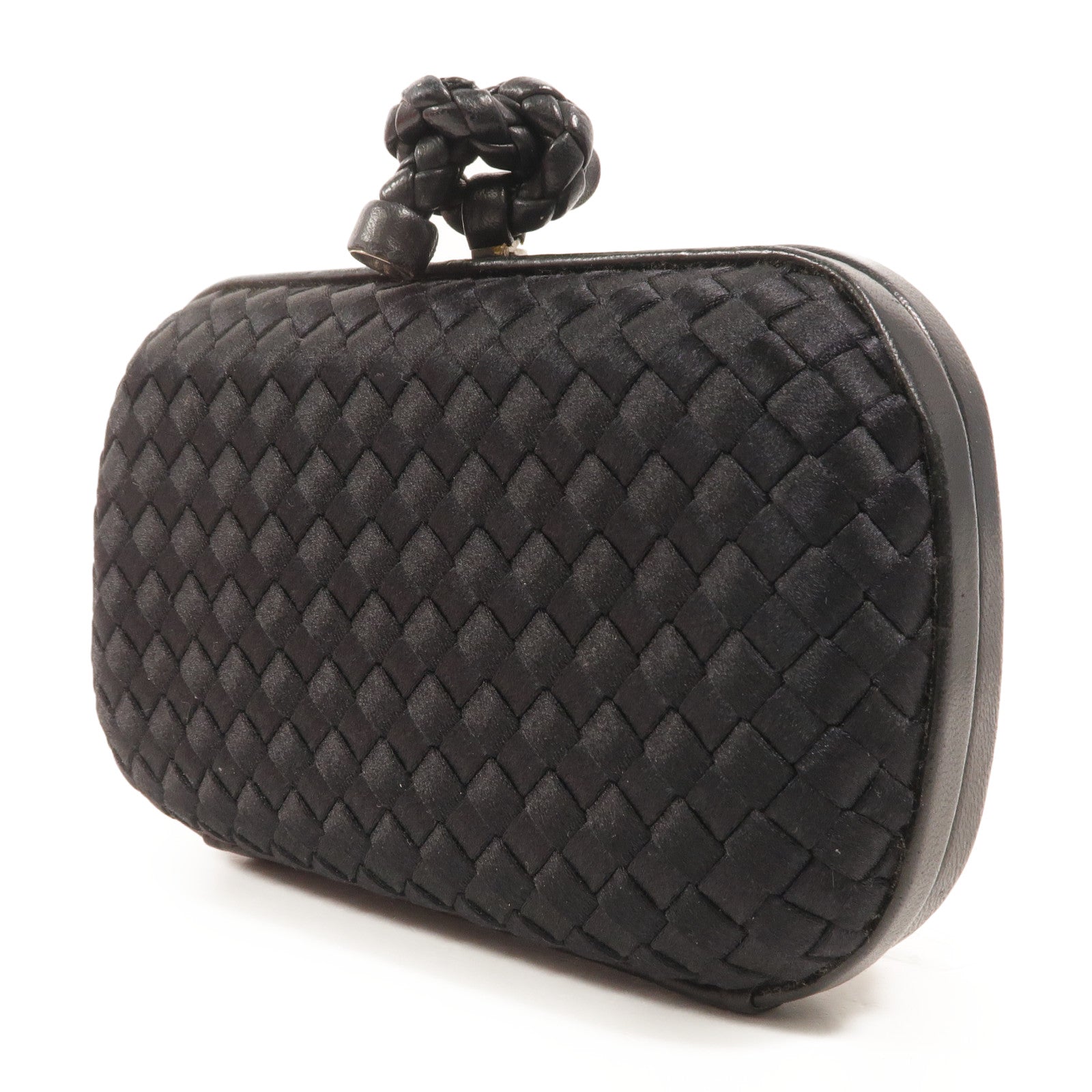 BOTTEGA VENETA 緞面/羊皮皮革Knot Clutch手拿包