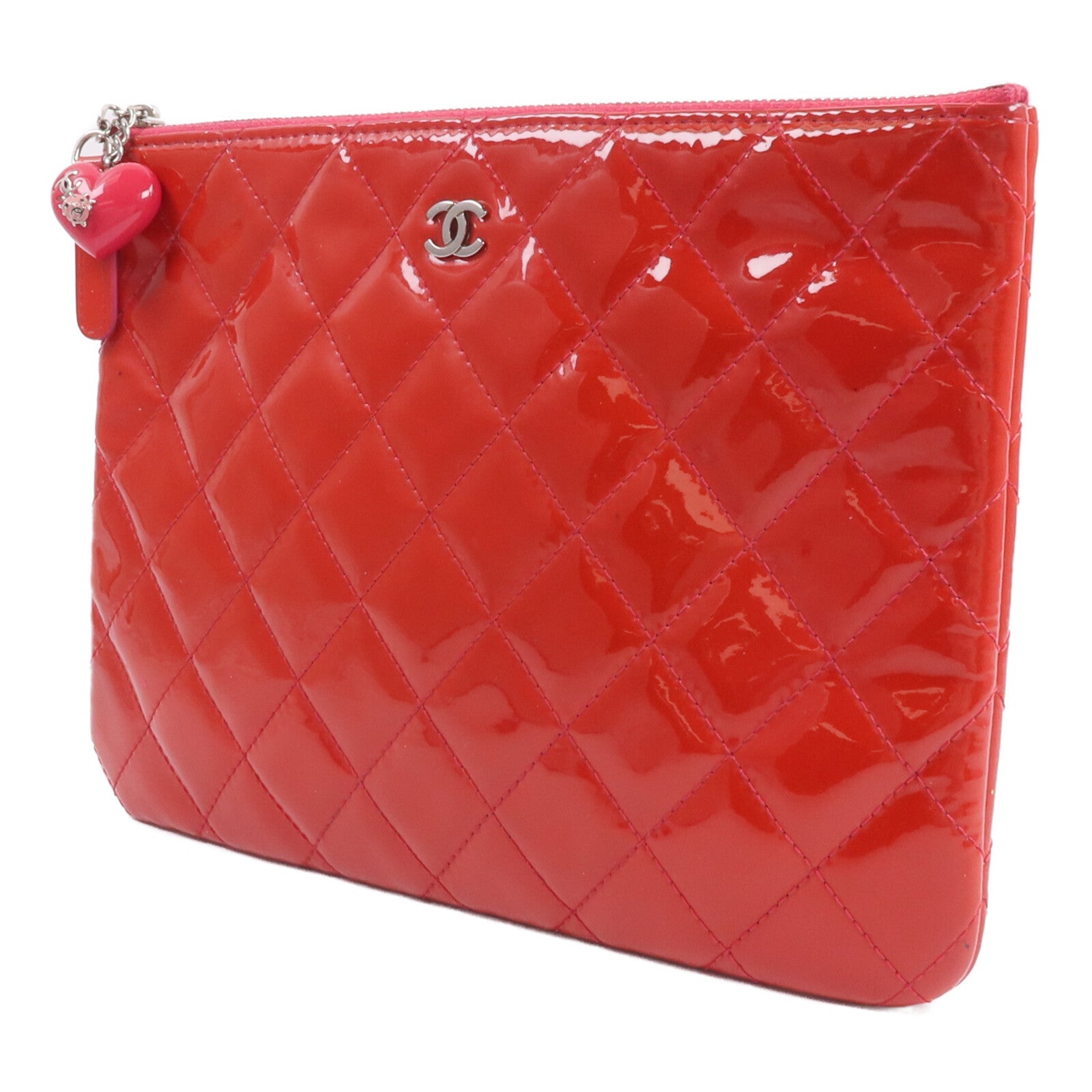 CHANEL 漆皮皮革Valentine Hearts Medium Pouch手拿包
