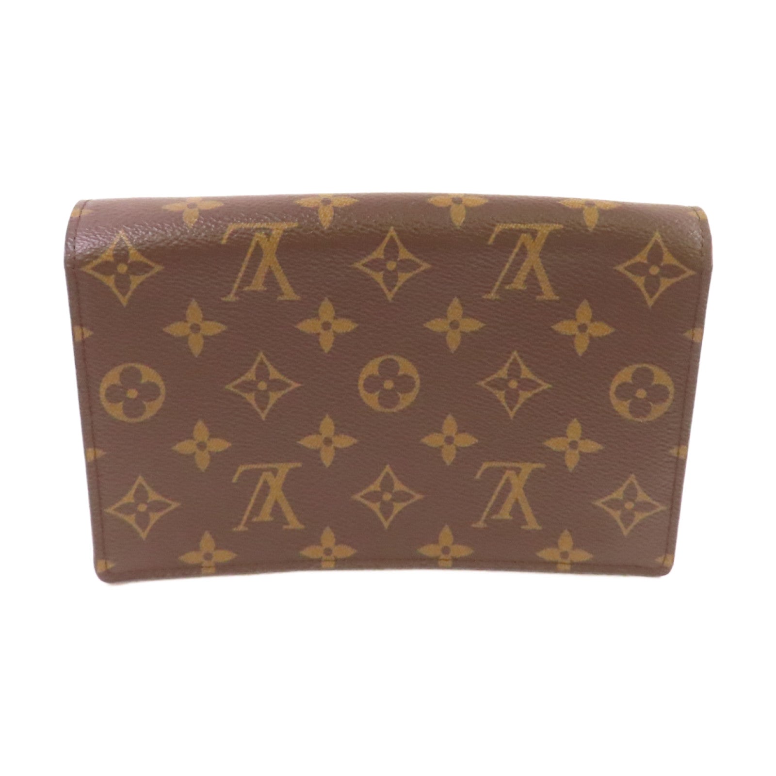 LOUIS VUITTON Monogram Flore Chai Shoulder Bag金扣肩背袋啡色/酒紅色